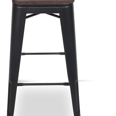 Tabouret DEAUVILLE indus bois/métal